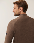 CAVALLARO PULLOVER SAGIO HALF ZIP TRUI TAUPE