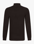 CAVALLARO PULLOVER MERINO HALF ZIP TRUI DARK BROWN