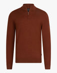 CAVALLARO PULLOVER MERINO HALF ZIP TRUI BURNT RED