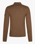 CAVALLARO PULLOVER MERINO ZIP POLO TAUPE