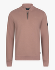 CAVALLARO SWEATER DIAGONO HALF ZIP OLD PINK