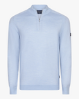 CAVALLARO PULLOVER PALIO HALF ZIP TRUI LIGHT BLUE