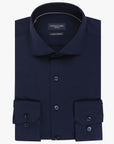 CAVALLARO OVERHEMD COMPATTIO LUXURY TECH KNIT DARK BLUE