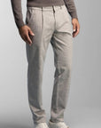 NORTH84 PANTS PLEATED CHINO CHECK BEIGE