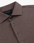 CAVALLARO POLO CAMICIA DARK TAUPE MELANGE