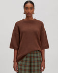 EDITED PULLOVER KRISTINE WOOL KNIT T-SHIRT FONDUE FUDGE