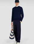 PAUL & SHARK PULLOVER SOFT COOL TOUCH WOOL CREWNECK BLUE
