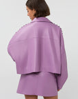 STUDIO AMAYA JAS ELINA JACKET VEGAN LEATHER LILA