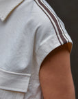 A-VIEW GILET SIXTEEN VEST STRIPE SAND