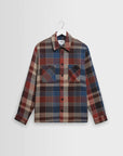 WAX LONDON OVERSHIRT WHITING PIKE CHECK RUST/MULTI