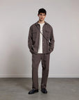 AEDEN OVERSHIRT ALBANO SHIRT DARK BROWN