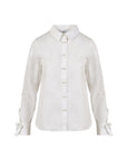 COSTER COPENHAGEN BLOUSE WITH SLEEVE DETAIL WHITE