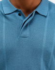 BUTCHER OF BLUE POLO RIPLEY KNIT POLO LAGOON BLUE