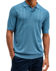 BUTCHER OF BLUE POLO RIPLEY KNIT POLO LAGOON BLUE
