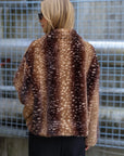 A-VIEW JAS BAMBI FAUX FUR JACKET BROWN/SAND