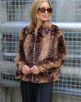 A-VIEW JAS BAMBI FAUX FUR JACKET BROWN/SAND
