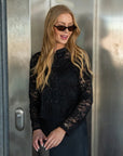 A-VIEW BLOUSE BETTI LACE SHIRT BLACK