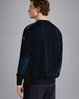 PAUL & SHARK PULLOVER WOOL CREWNECK WITH ICONIC BADGE BLUE NAVY