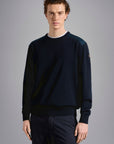 PAUL & SHARK PULLOVER WOOL CREWNECK WITH ICONIC BADGE BLUE NAVY