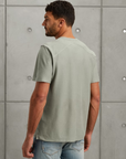 CAST IRON T-SHIRT R-NECK TWILL JERSEY ARTWORK SEAGRASS