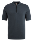 CAST IRON POLO COTTON MODAL HALF ZIP SEA STORM