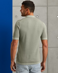 CAST IRON POLO COTTON MODAL HALF ZIP SEAGRASS