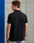 CAST IRON POLO FINE PIQUE STRETCH ESSENTIAL BLACK