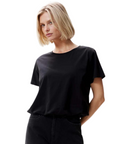 CATWALK JUNKIE T-SHIRT WITH ELASTIC RELAXED FIT BLACK