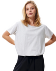 CATWALK JUNKIE T-SHIRT TUCK-IN EFFECT LIGHT GREY MELANGE