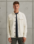 CAST IRON OVERSHIRT BUTTON JACKET SOFT BLEND VAPOROUS GRAY