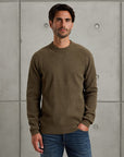 CAST IRON PULLOVER MOCK NECK SOFT BLEND CROCODILE