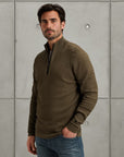 CAST IRON PULLOVER HALF ZIP ECOVERO ALLOVER STRUCTUUR CROCODILE