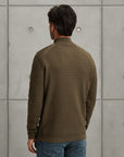 CAST IRON PULLOVER HALF ZIP ECOVERO ALLOVER STRUCTUUR CROCODILE