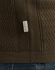 CAST IRON PULLOVER HALF ZIP ECOVERO ALLOVER STRUCTUUR CROCODILE