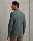 CAST IRON PULLOVER HALF ZIP ECOVERO ALLOVER STRUCTUUR STORMY WEATHER