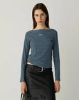 LAAGAM TOP EMORY LONGSLEEVE STRIPED BLUE