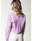 COLOURFUL REBEL BLOUSE ALIYA STRIPE BOXY ORCHID PINK