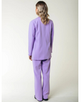 COLOURFUL REBEL PANTS RUS UNI PINTUCK STRAIGHT LIGHT LILAC