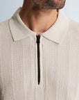 CAST IRON POLO ALLOVER STRUCTURE REGULAR FIT BEIGE