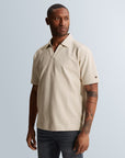 CAST IRON POLO RELAXED FIT STRUCTURE SILVER BIRCH