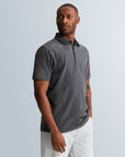 CAST IRON POLO REGULAR FIT JACQUARD JERSEY TURBULENCE