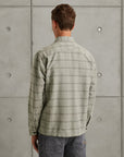 CAST IRON OVERSHIRT DOBBY LONG SLEEVE YARN DYED CHECK DRIZZLE