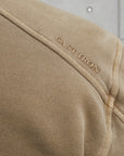 CAST IRON SWEATER HALF ZIP REGULAR PEACHED OVERDYE BRINDLE