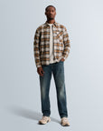 CAST IRON JEANS STEEPER RELAXED BLEACHED GREY SWEAT