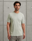 CAST IRON T-SHIRT R-NECK REGULAR FIT INTERLOCK PURITAN GRAY
