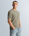 CAST IRON T-SHIRT REGULAR FIT COTTON MODAL DRIED SAGE