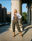 COSTER COPENHAGEN PANTS CAMOUFLAGE WITH CUTLINES ANNA FIT CAMO
