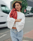 CATWALK JUNKIE TOP CAPE LONG SLEEVE OFF WHITE