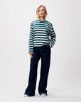 CATWALK JUNKIE SWEATER STRIPED LONG SLEEVE PINE FOREST