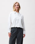 CATWALK JUNKIE BLOUSE TUCK IN STRIPE OFF WHITE